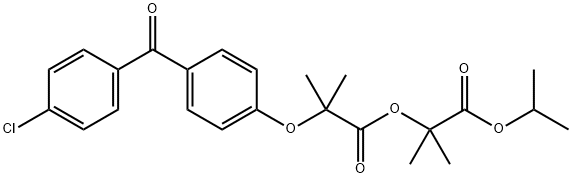 フェノフィブリン酸1,1-ジメチル-2-(1-メチルエトキシ)-2-オキソエチルエステル 化学構造式