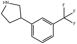 3-[3-(三氟甲基)苯基]吡咯烷盐酸盐 结构式