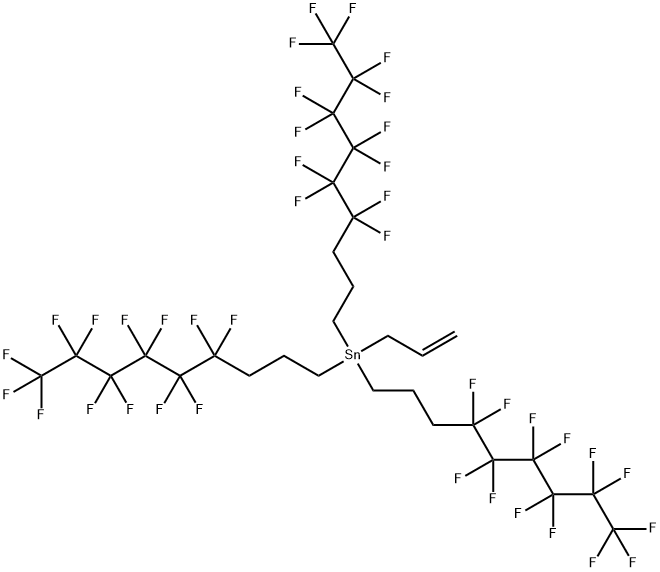 TRIS[3-(PERFLUOROHEXYL)PROPYL]ALLYL TIN 化学構造式
