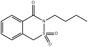 8-butyl-9,9-dioxo-9$l^{6}-thia-8-azabicyclo[4.4.0]deca-1,3,5-trien-7-o ne Struktur