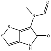 N-(4,5-ジヒドロ-5-オキソ-1,2-ジチオロ[4,3-b]ピロール-6-イル)-N-メチルホルムアミド 化学構造式