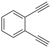 1,2-ビス(エチニル)ベンゼン 化学構造式