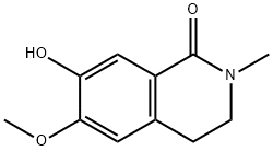 1(2H)-Isoquinolinone, 3,4-dihydro-7-hydroxy-6-methoxy-2-methyl- Struktur