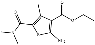 2-Amino-5-dimethylcarbamoyl-4-methyl-thiophene-3-carboxylic acid ethyl ester Structure