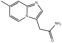 7-メチルイミダゾ[1,2-a]ピリジン-3-アセトアミド 化学構造式