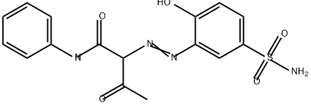 4-Hydroxy-3-[[2-oxo-1-(phenylcarbamoyl)propyl]azo]benzenesulfonamide,21811-92-7,结构式