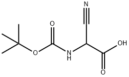 Acetic acid, cyano[[(1,1-dimethylethoxy)carbonyl]amino]- (9CI) Struktur