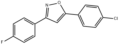 Isoxazole, 5-(4-chlorophenyl)-3-(4-fluorophenyl)- 化学構造式