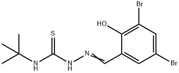N1-(TERT-BUTYL)-2-(3,5-DIBROMO-2-HYDROXYBENZYLIDENE)HYDRAZINE-1-CARBOTHIOAMIDE Structure