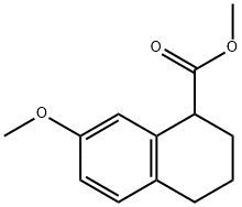 7-甲氧基-1,2,3,4-四氢萘-1-羧酸甲酯, 218597-25-2, 结构式