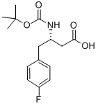 (S)-N-叔丁氧羰基-3-氨基-4-(4-氟苯基)丁酸,218608-97-0,结构式