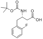 BOC-(S)-3-氨基-4-(2-氟苯基)-丁酸, 218608-99-2, 结构式