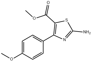 2-AMINO-4-(4-METHOXYPHENYL)-5-THIAZOLECARBOXYLIC ACID METHYL ESTER Structure