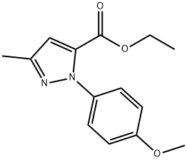 1-(4-甲氧基苯基)-3-甲基-1H-吡唑-5-羧酸乙酯, 218632-36-1, 结构式