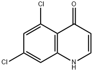 5,7-DICHLORO-4-HYDROXYQUINOLINE 化学構造式