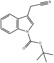 [1-(tert-Butoxycarbonyl)indol-3-yl]acetonitrile Structure