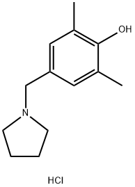 2,6-DIMETHYL-4-(TETRAHYDRO-1H-PYRROL-1-YLMETHYL)PHENOL HYDROCHLORIDE,218796-04-4,结构式
