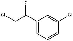 2-クロロ-1-(3-クロロフェニル)エタノン 化学構造式