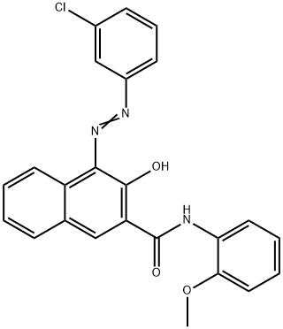 4-[(3-CHLOROPHENYL)AZO]-3-HYDROXY-N-(2-METHOXYPHENYL)NAPHTHALENE-2-CARBOXAMIDE,21889-27-0,结构式