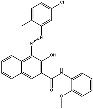 1-[(5-クロロ-2-メチルフェニル)アゾ]-2-ヒドロキシ-N-(2-メトキシフェニル)-3-ナフタレンカルボアミド 化学構造式