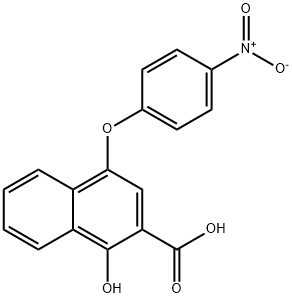 1-Hydroxy-4-(4-nitrophenoxy)-2-naphthoic acid Structure