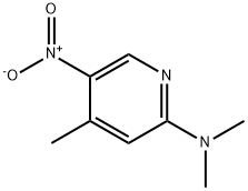 2-(DIMETHYLAMINO)-5-NITRO-4-PICOLINE 化学構造式