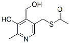 5-Acetylthiomethyl-3-hydroxy-2-methyl-4-pyridinemethanol 结构式