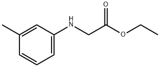 N-(3-メチルフェニル)グリシンエチル 化学構造式