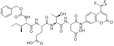 Z-异亮氨酰-谷氨酰-苏氨酰-天冬氨酸-AFC, 219138-02-0, 结构式