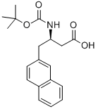 (R)-3-(BOC-アミノ)-4-(2-ナフチル)酪酸 化学構造式