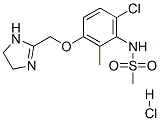 N-[6-chloro-3-(4,5-dihydro-1H-imidazol-2-ylmethoxy)-2-methyl-phenyl]methanesulfonamide hydrochloride Structure