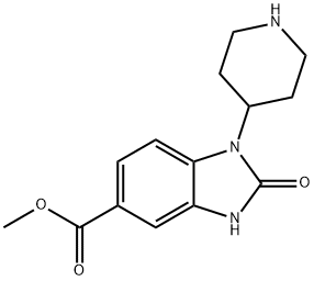 METHYL 2-OXO-1-PIPERIDIN-4-YL-2,3-DIHYDRO-1H-BENZOIMIDAZOLE-5-CARBOXYLATE Struktur