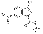 1H-INDAZOLE-1-CARBOXYLIC ACID, 3-CHLORO-6-NITRO-, 1,1-DIMETHYLETHYL ESTER Struktur