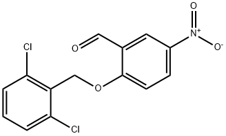 2-[(2,6-二氯苄基)氧基]-5-硝基苯甲醛 结构式