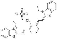 2-[2-[2-Chloro-3-[2-(3-ethyl-3H-benzthiazol-2-ylidene)-ethylidene]-1-cyclohexen-1-yl]ethenyl]-3-ethyl-benzthiazoliumper|2-[2-[2-Chloro-3-[2-(3-ethyl-3H-benzthiazol-2-ylidene)-ethylidene]-1-cyclohexen-1-yl]ethenyl]-3-ethyl-benzthiazoliumper