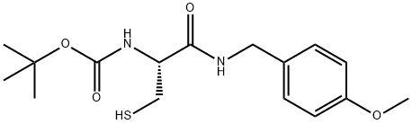(R)-tert-butyl 3-Mercapto-1-(4-MethoxybenzylaMino)-1-oxopropan-2-ylcarbaMate Structure