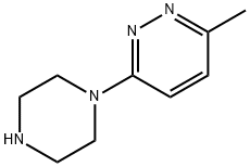 Pyridazine, 3-methyl-6-(1-piperazinyl)- (9CI) 化学構造式