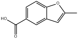 2-メチル-1-ベンゾフラン-5-カルボン酸 化学構造式