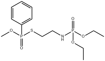 Phenylphosphonothioic acid S-[2-(diethoxyphosphinylamino)ethyl]O-methyl ester 结构式