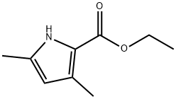 3,5-二甲基-1H-吡咯-2-甲酸乙酯 结构式
