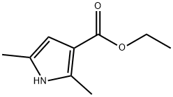 2,5-ジメチルピロール-3-カルボン酸エチル 化学構造式