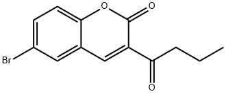 6-ブロモ-3-ブチリル-2H-クロメン-2-オン 化学構造式