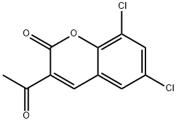 3-乙酰基-6,8-二氯-2H-1-苯并吡喃-2-酮, 2199-91-9, 结构式