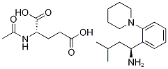 (S,S')-3-METHYL-1-(2-PIPERIDINOPHENYL)BUTYLAMINE, N-ACETYL-GLUTAMATE SALT Structure