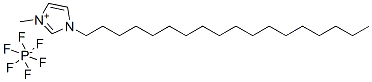 1-メチル-3-オクタデシルイミダゾリウムヘキサフルオロホスフェート 化学構造式