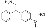 2-(4-METHOXYPHENYL)-2-PHENYLETHYLAMINE HYDROCHLORIDE Struktur