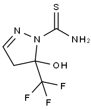 5-HYDROXY-5-(TRIFLUOROMETHYL)-4,5-DIHYDRO-1H-PYRAZOLE-1-CARBOTHIOAMIDE Struktur
