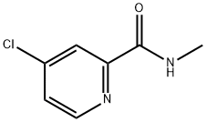 N-甲基-4-氯-2-吡啶甲酰胺,220000-87-3,结构式