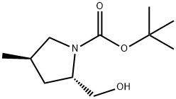 Trans-Tert-Butyl 2-(Hydroxymethyl)-4-Methylpyrrolidine-1-Carboxylate Structure