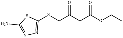 4-[(5-氨基-1,3,4-噻二唑-2-基)硫代]-3-氧代丁酸乙酯, 220088-59-5, 结构式